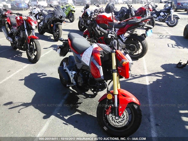 MLHJC6117H5204585 - 2017 HONDA GROM 125 RED photo 1