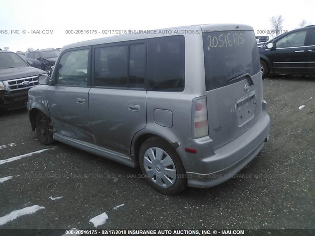 JTLKT324664118528 - 2006 TOYOTA SCION XB SILVER photo 3