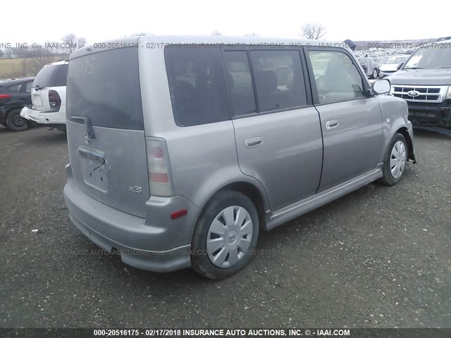 JTLKT324664118528 - 2006 TOYOTA SCION XB SILVER photo 4