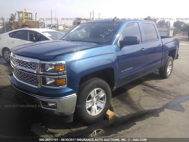 3GCPCREC4FG372491 - 2015 CHEVROLET SILVERADO C1500 LT BLUE photo 2