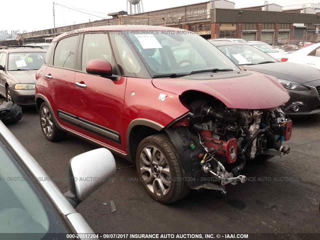 ZFBCFADHXFZ036965 - 2015 FIAT 500L TREKKING RED photo 1