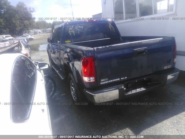 3GTRCVEA4AG147030 - 2010 GMC SIERRA C1500 SLE BLUE photo 3