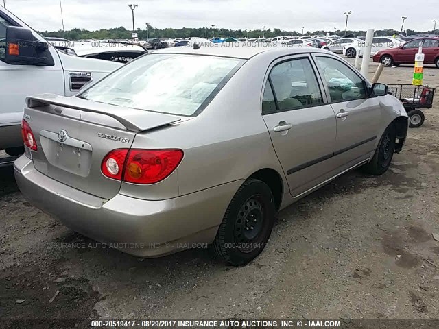 1NXBR32E13Z122349 - 2003 TOYOTA COROLLA CE/LE/S GOLD photo 4