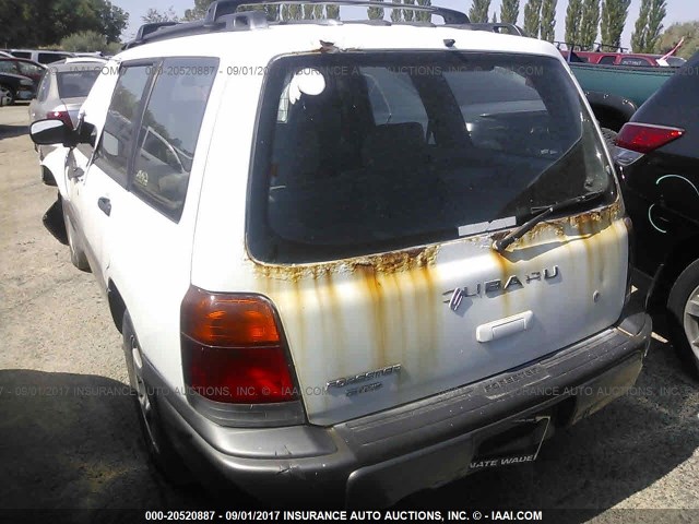 JF1SF6554WG756094 - 1998 SUBARU FORESTER S WHITE photo 3