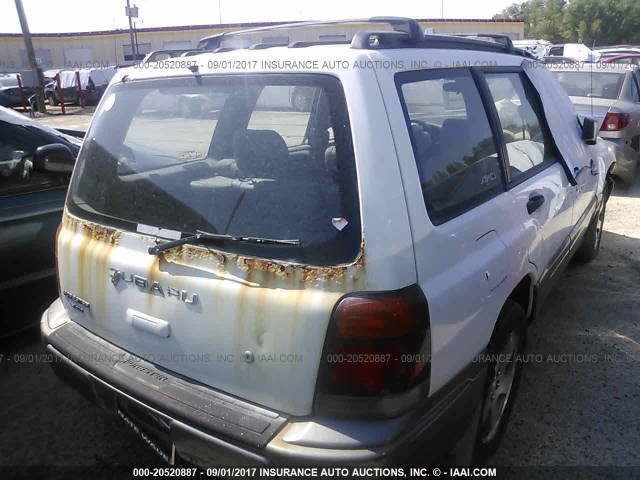 JF1SF6554WG756094 - 1998 SUBARU FORESTER S WHITE photo 4