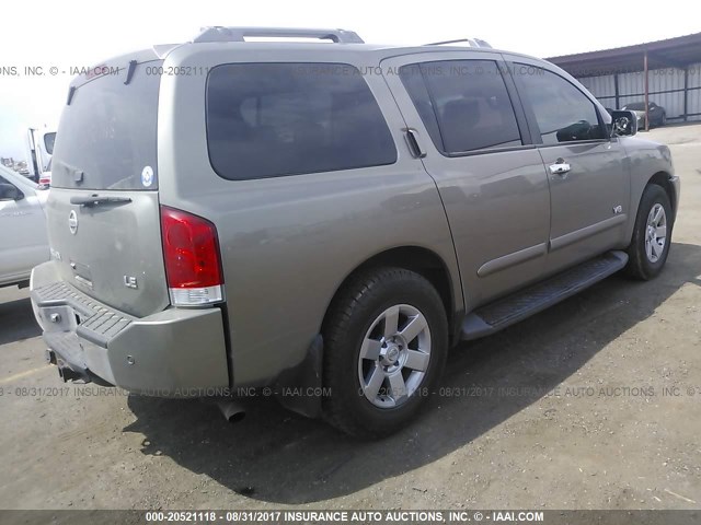 5N1AA08C37N702550 - 2007 NISSAN ARMADA SE/LE GOLD photo 4