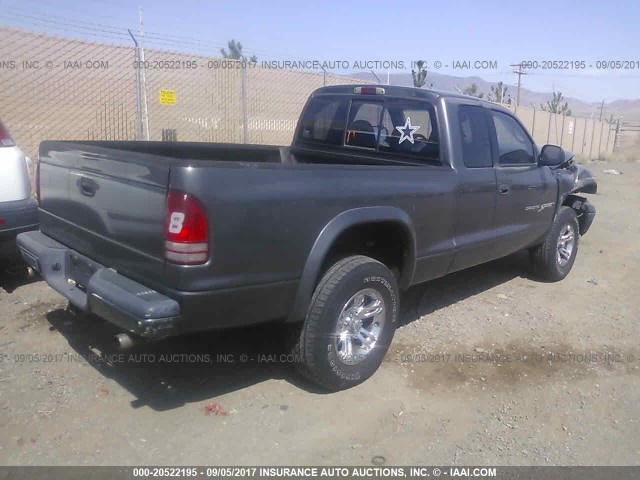 1B7GG22N31S336293 - 2001 DODGE DAKOTA GRAY photo 4