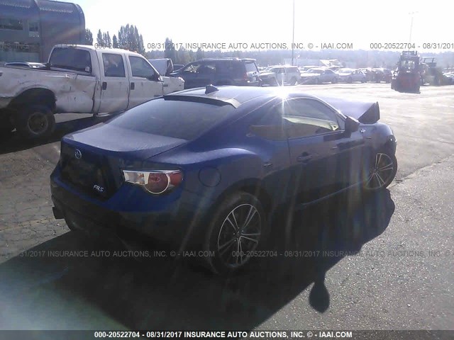 JF1ZNAA12F9700201 - 2015 TOYOTA SCION FR-S 蓝色 照片 4