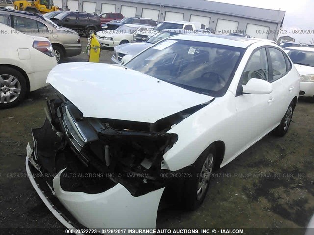 KMHDU46D49U716506 - 2009 HYUNDAI ELANTRA GLS/SE WHITE photo 2