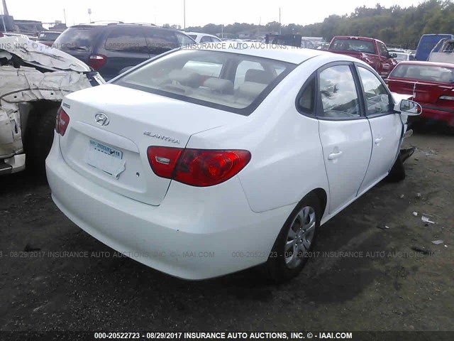 KMHDU46D49U716506 - 2009 HYUNDAI ELANTRA GLS/SE WHITE photo 4