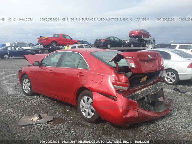4T1BF3EK3BU129764 - 2011 TOYOTA CAMRY SE/LE/XLE RED photo 3