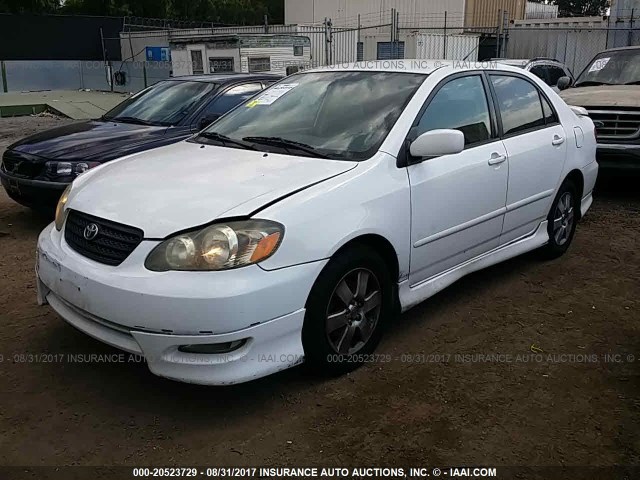 1NXBR32E05Z550853 - 2005 TOYOTA COROLLA CE/LE/S WHITE photo 2