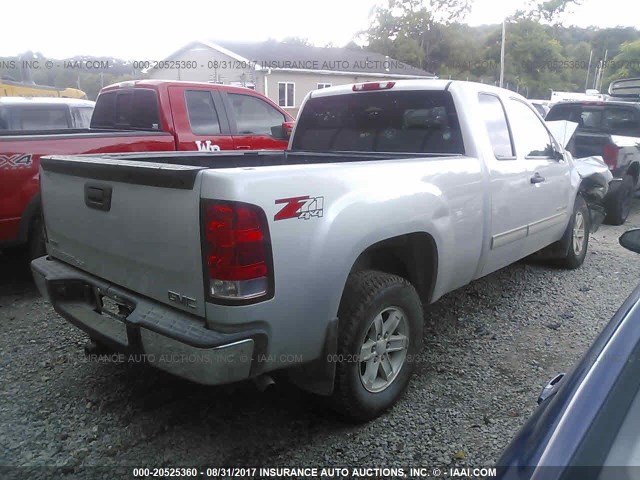 1GTR2VE74CZ147930 - 2012 GMC SIERRA K1500 SLE SILVER photo 4