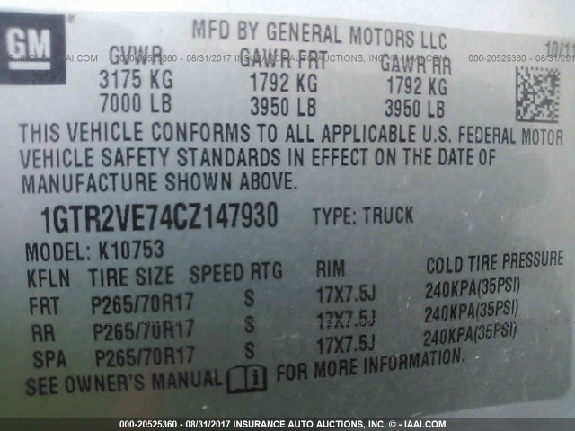 1GTR2VE74CZ147930 - 2012 GMC SIERRA K1500 SLE SILVER photo 9