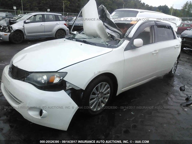 JF1GE61658G518801 - 2008 SUBARU IMPREZA 2.5I WHITE photo 2