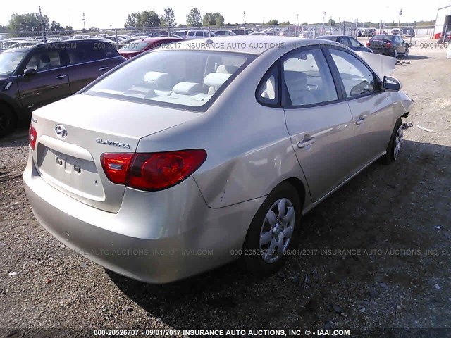 KMHDU46D18U517914 - 2008 HYUNDAI ELANTRA GLS/SE/LIMITED GOLD photo 4