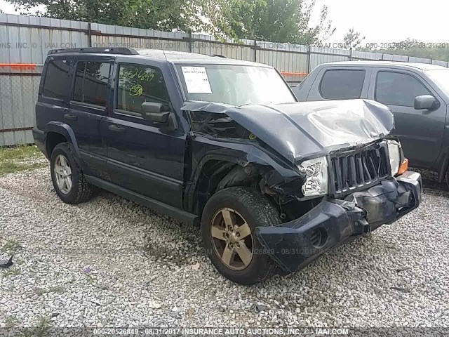 1J8HG48K76C221638 - 2006 JEEP COMMANDER BLUE photo 1