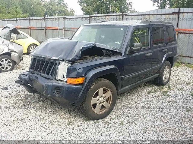 1J8HG48K76C221638 - 2006 JEEP COMMANDER BLUE photo 2