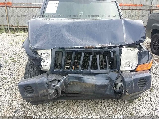 1J8HG48K76C221638 - 2006 JEEP COMMANDER BLUE photo 6