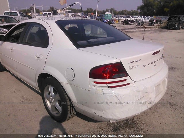 1B3EL46R85N617829 - 2005 DODGE STRATUS SXT WHITE photo 6