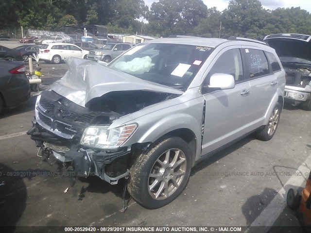 3D4PG3FG9BT515572 - 2011 DODGE JOURNEY CREW SILVER photo 2