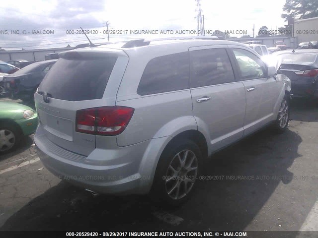 3D4PG3FG9BT515572 - 2011 DODGE JOURNEY CREW SILVER photo 4