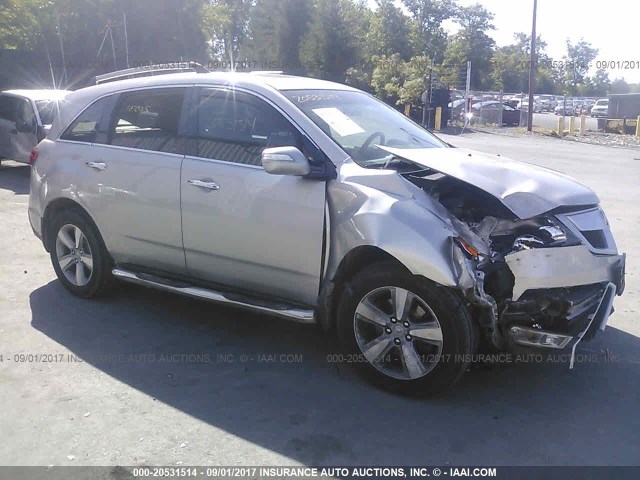 2HNYD2H31CH536323 - 2012 ACURA MDX TECHNOLOGY SILVER photo 1