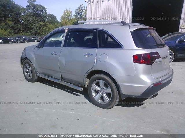 2HNYD2H31CH536323 - 2012 ACURA MDX TECHNOLOGY SILVER photo 3