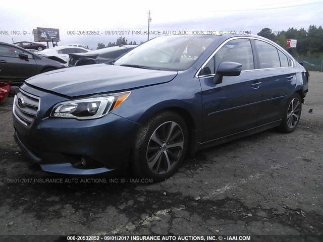 4S3BNAN68F3040170 - 2015 SUBARU LEGACY 2.5I LIMITED BLUE photo 2