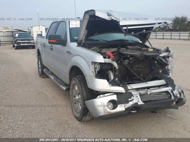 1FTFW1EF0CKD10234 - 2012 FORD F150 SUPERCREW SILVER photo 1