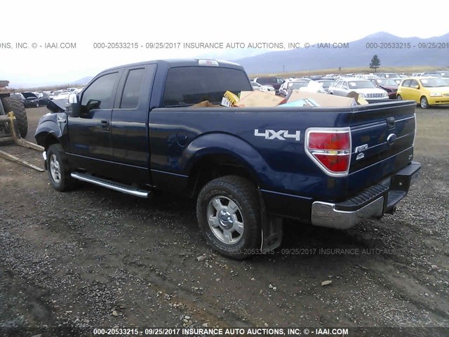 1FTFX1EV7AKE50850 - 2010 FORD F150 SUPER CAB BLUE photo 3