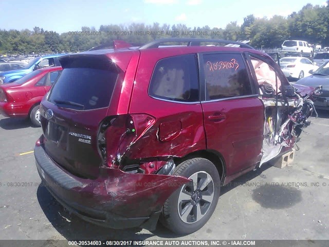 JF2SJALCXHH404553 - 2017 SUBARU FORESTER 2.5I LIMITED RED photo 4