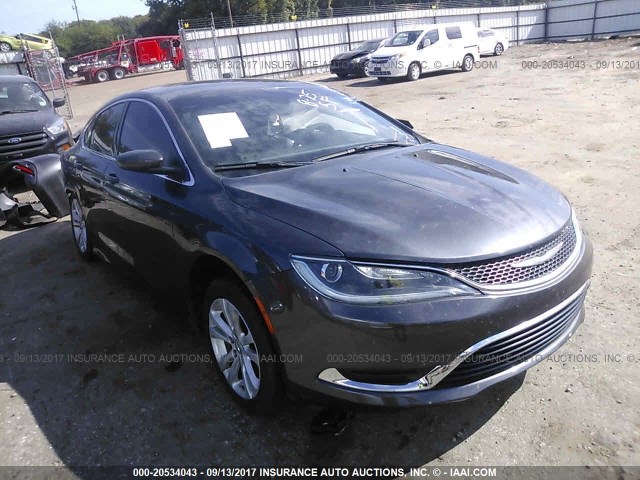 1C3CCCAB0FN504361 - 2015 CHRYSLER 200 LIMITED GRAY photo 1