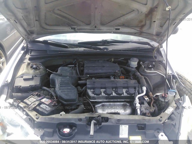 2HGES16314H552858 - 2004 HONDA CIVIC DX VP 银色 照片 10