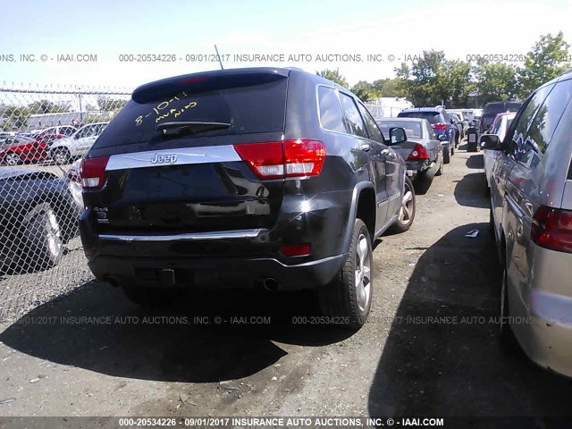 1C4RJFCT1CC327006 - 2012 JEEP GRAND CHEROKEE OVERLAND BLACK photo 4