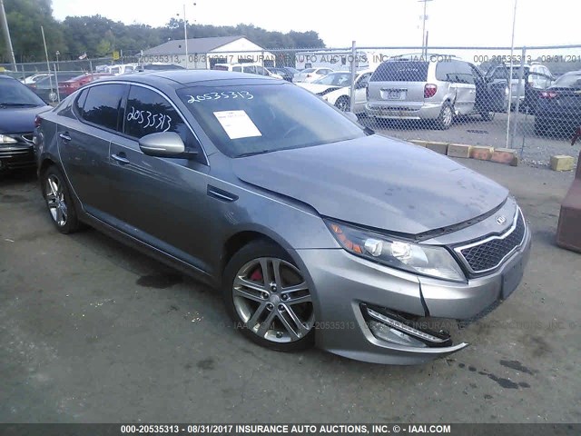 5XXGR4A66DG095618 - 2013 KIA OPTIMA SX GRAY photo 1