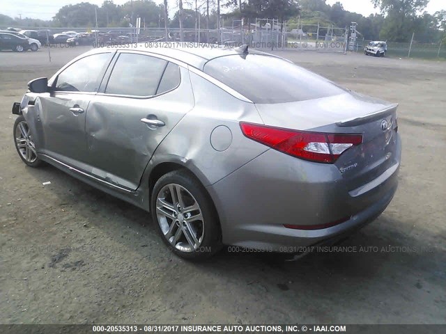 5XXGR4A66DG095618 - 2013 KIA OPTIMA SX GRAY photo 3