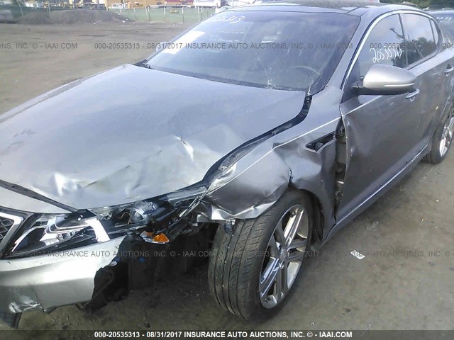 5XXGR4A66DG095618 - 2013 KIA OPTIMA SX GRAY photo 6