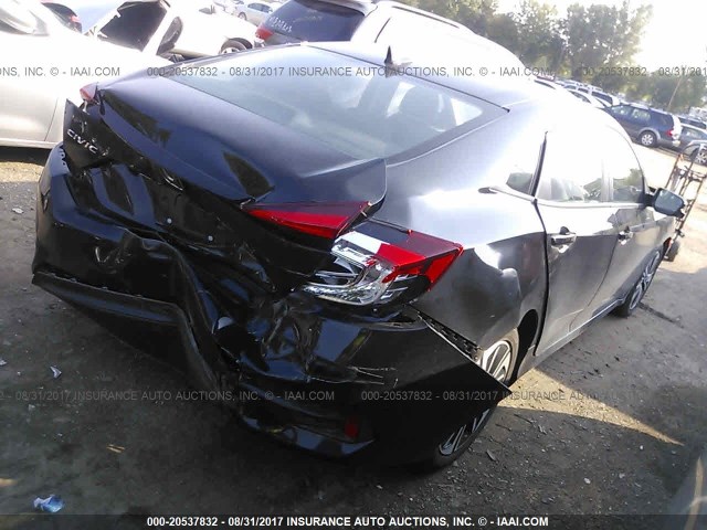 19XFC1F78HE005025 - 2017 HONDA CIVIC EXL BLACK photo 4