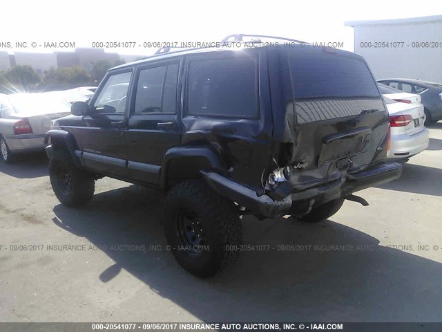 1J4FT68S2XL660196 - 1999 JEEP CHEROKEE SPORT/CLASSIC Czarny zdjęcie 3