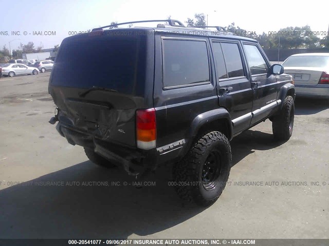 1J4FT68S2XL660196 - 1999 JEEP CHEROKEE SPORT/CLASSIC Czarny zdjęcie 4
