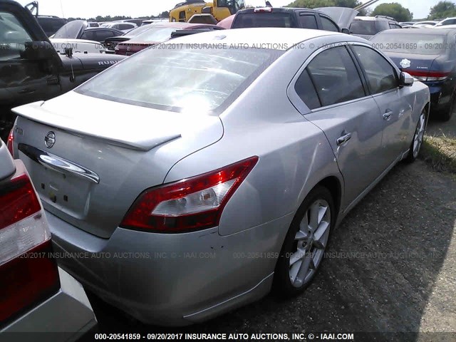 1N4AA51E69C819458 - 2009 NISSAN MAXIMA S/SV SILVER photo 4