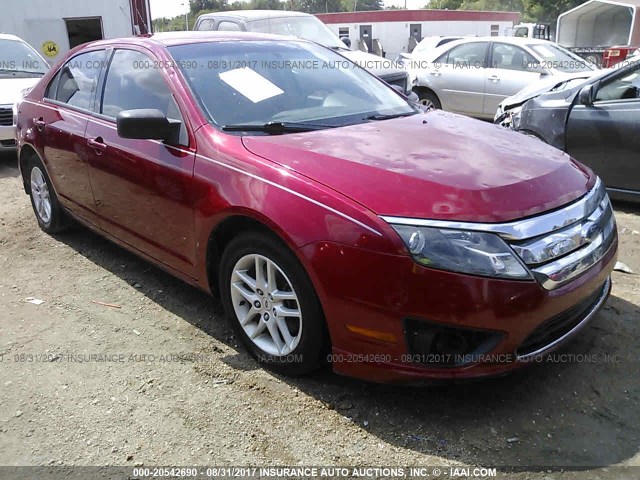 3FAHP0GAXAR176266 - 2010 FORD FUSION S RED photo 1