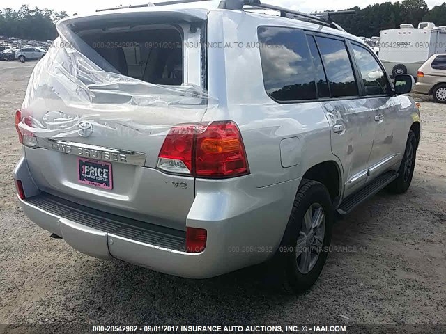 JTMHY7AJ2D4020180 - 2013 TOYOTA LAND CRUISER  SILVER photo 4