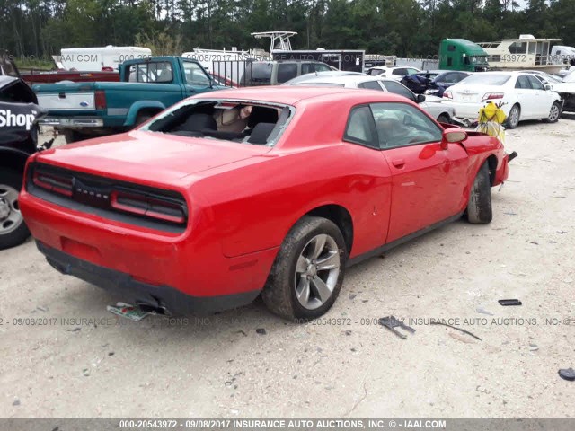 2C3CDZAG6GH177597 - 2016 DODGE CHALLENGER SXT RED photo 4