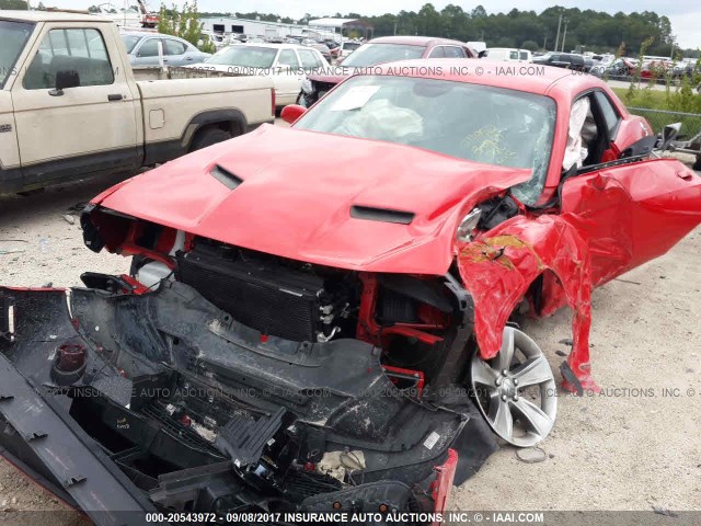 2C3CDZAG6GH177597 - 2016 DODGE CHALLENGER SXT RED photo 6