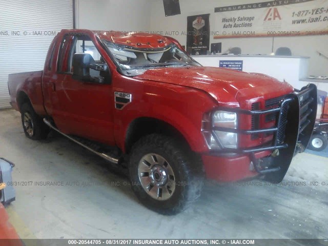 1FTSX21R38EB62975 - 2008 FORD F250 SUPER DUTY RED photo 1