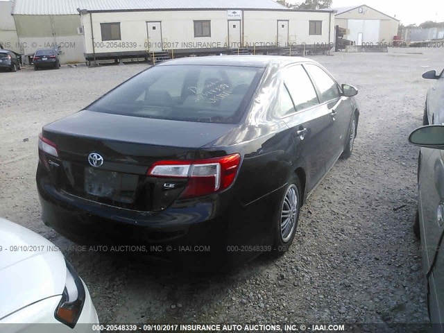 4T4BF1FK3CR174486 - 2012 TOYOTA CAMRY SE/LE/XLE BLACK photo 4
