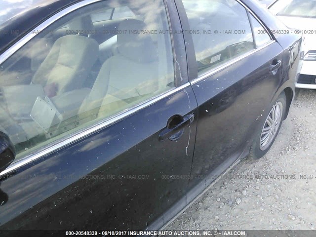 4T4BF1FK3CR174486 - 2012 TOYOTA CAMRY SE/LE/XLE BLACK photo 6