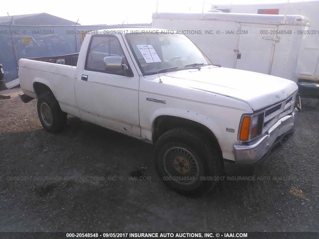 1B7GR14X2JS676814 - 1988 DODGE DAKOTA WHITE photo 1